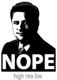 Harper Nope poster high res bw